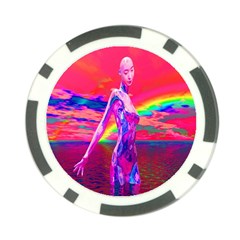 Cyborg Mask Poker Chip by icarusismartdesigns