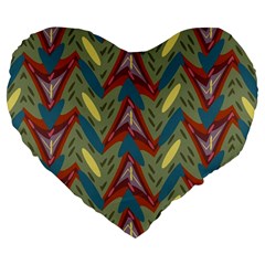 Shapes Pattern 19  Premium Heart Shape Cushion by LalyLauraFLM