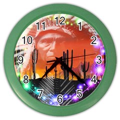 Ghost Dance Wall Clock (color) by icarusismartdesigns