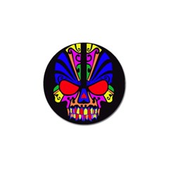 Skull In Colour Golf Ball Marker 10 Pack by icarusismartdesigns
