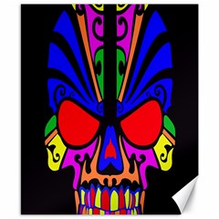 Skull In Colour Canvas 8  X 10  (unframed) by icarusismartdesigns
