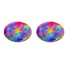 Colour Chaos  Cufflinks (oval) by icarusismartdesigns