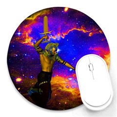 Star Fighter 8  Mouse Pad (round) by icarusismartdesigns