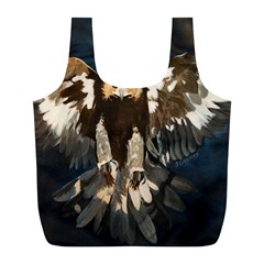 Golden Eagle Reusable Bag (l) by JUNEIPER07