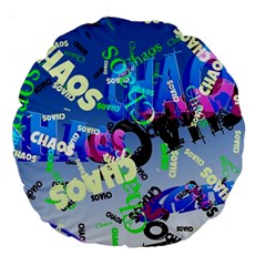 Pure Chaos 18  Premium Round Cushion  by StuffOrSomething