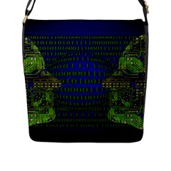 Binary Communication Flap Closure Messenger Bag (large) by StuffOrSomething