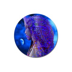 Moon Shadow Magnet 3  (round) by icarusismartdesigns