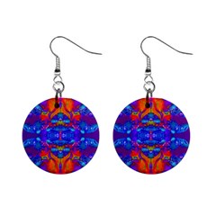 Abstract Reflections Mini Button Earrings by icarusismartdesigns