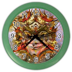 Star Clown Wall Clock (color) by icarusismartdesigns