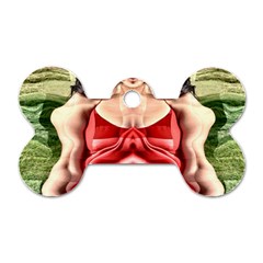 Cubist Woman Dog Tag Bone (one Sided) by icarusismartdesigns