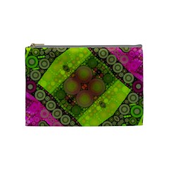 Florescent Pink Green  Cosmetic Bag (medium) by OCDesignss