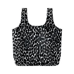 Black&white Leopard Print  Reusable Bag (m) by OCDesignss