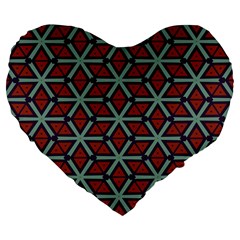 Cubes Pattern Abstract Design 19  Premium Heart Shape Cushion by LalyLauraFLM