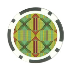 Tribal Shapes Poker Chip Card Guard by LalyLauraFLM