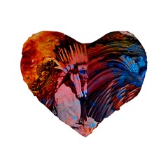 Astral Dreamtime 16  Premium Flano Heart Shape Cushion  by icarusismartdesigns
