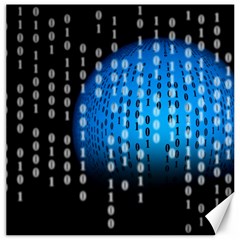 Binary Rain Canvas 16  X 16  (unframed) by StuffOrSomething