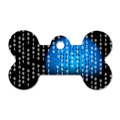 Binary Rain Dog Tag Bone (one Sided) by StuffOrSomething