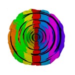 Rainbow Test Pattern Standard 15  Premium Round Cushion  Back
