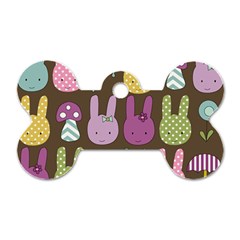 Bunny  Dog Tag Bone (two Sided) by Kathrinlegg