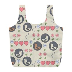 Love Birds Reusable Bag (l) by Kathrinlegg