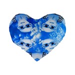 Skydivers Standard 16  Premium Flano Heart Shape Cushion  Back