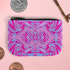 Trippy Florescent Pink Blue Abstract  Coin Change Purse by OCDesignss