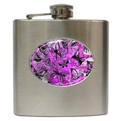 Butterfly Graffiti Hip Flask by ArtistRoseanneJones
