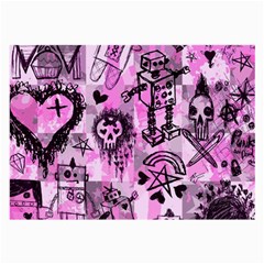 Pink Scene Kid Sketches Glasses Cloth (large) by ArtistRoseanneJones