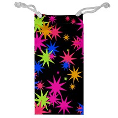 Colorful Stars Pattern Jewelry Bag by LalyLauraFLM