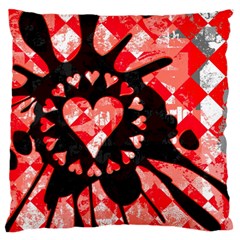 Love Heart Splatter Standard Flano Cushion Case (two Sides) by ArtistRoseanneJones