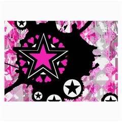 Pink Star Splatter Glasses Cloth (large) by ArtistRoseanneJones