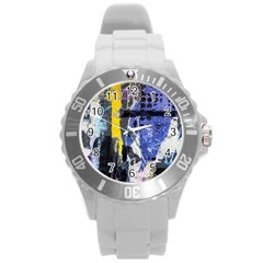 Urban Grunge Plastic Sport Watch (large) by ArtistRoseanneJones