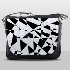 Shattered Life In Black & White Messenger Bag by StuffOrSomething