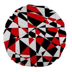 Shattered Life Tricolor Large 18  Premium Round Cushion  by StuffOrSomething