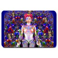 Robot Butterfly Large Doormat  by icarusismartdesigns