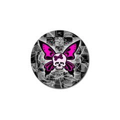 Skull Butterfly Golf Ball Marker by ArtistRoseanneJones