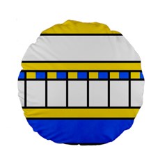 Shapes In Retro Colors 15  Premium Round Cushion  by LalyLauraFLM