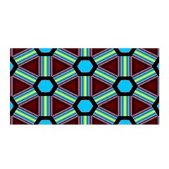 Stripes And Hexagon Pattern Satin Wrap by LalyLauraFLM