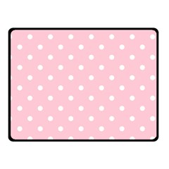 Pink Polka Dots Fleece Blanket (small) by LokisStuffnMore