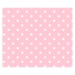 Pink Polka Dots Double Sided Flano Blanket (Small)  50 x40  Blanket Front