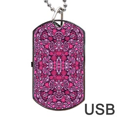 Crazy Beautiful Abstract  Dog Tag Usb Flash (one Side) by OCDesignss