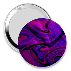 Wet Wallpaper, Pink 3  Handbag Mirrors by ImpressiveMoments