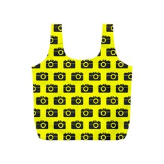 Modern Chic Vector Camera Illustration Pattern Full Print Recycle Bags (s)  by GardenOfOphir
