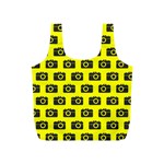 Modern Chic Vector Camera Illustration Pattern Full Print Recycle Bags (S)  Front