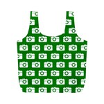 Modern Chic Vector Camera Illustration Pattern Full Print Recycle Bags (M)  Back