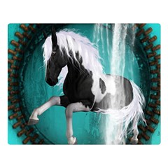 Beautiful Horse With Water Splash  Double Sided Flano Blanket (large)  by FantasyWorld7