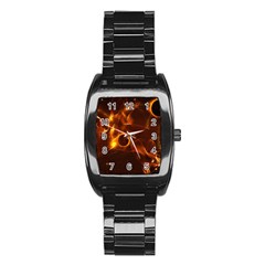 Fire And Flames In The Universe Stainless Steel Barrel Watch by FantasyWorld7