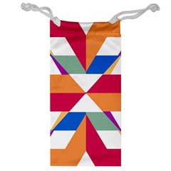Shapes In Triangles Jewelry Bag by LalyLauraFLM