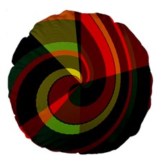 Spiral Large 18  Premium Round Cushion  by LalyLauraFLM