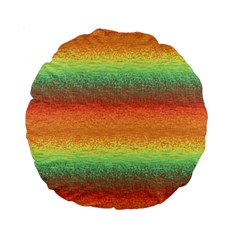 Gradient Chaos Standard 15  Premium Round Cushion  by LalyLauraFLM